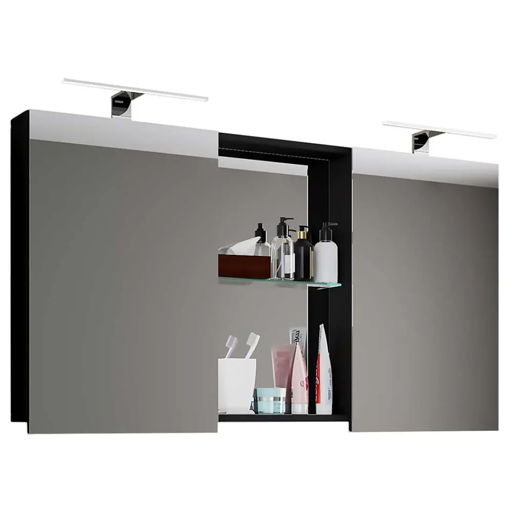 Wohnen Design Spiegelschrank mit 112cm Breite - Dorcano