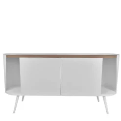 Wohnen Design Stahl Sideboard in Weiß - Yunike