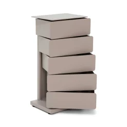 Wohnen Schuhschränke*Design Stahlkommode in Taupe - Gioja