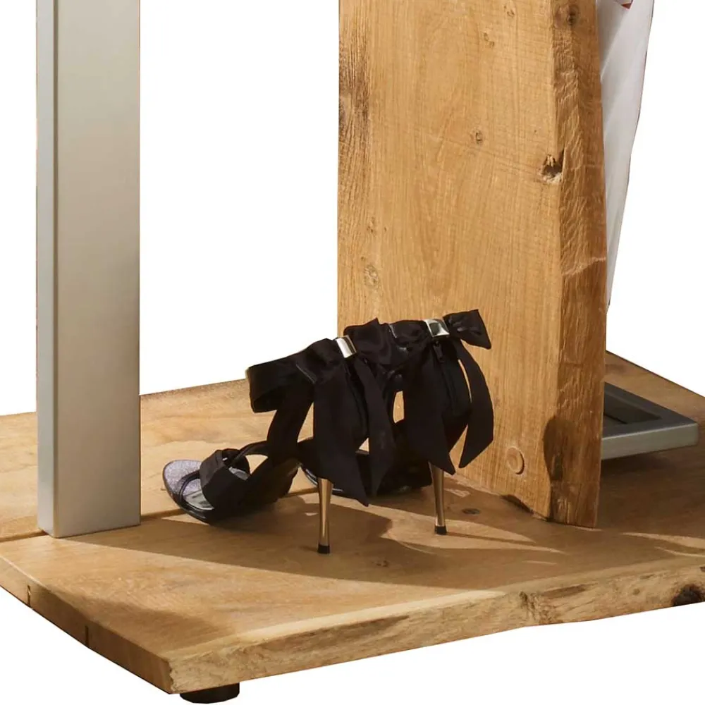 Wohnen Kleiderständer*Design Standgarderobe aus Metall & Eiche - Avidora
