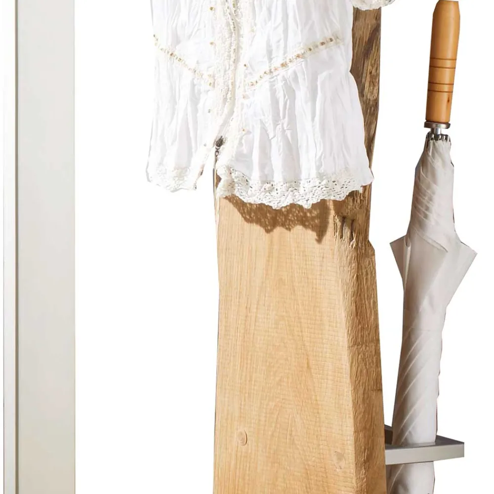 Wohnen Kleiderständer*Design Standgarderobe aus Metall & Eiche - Avidora