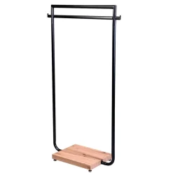 Wohnen Design Standgarderobe in Schwarz mit Wildeiche - Veneziana