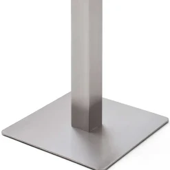 Wohnen Bartische*Design Stehtisch mit Glas Keramik in Braun Langton & Edelstahl Säulengestell