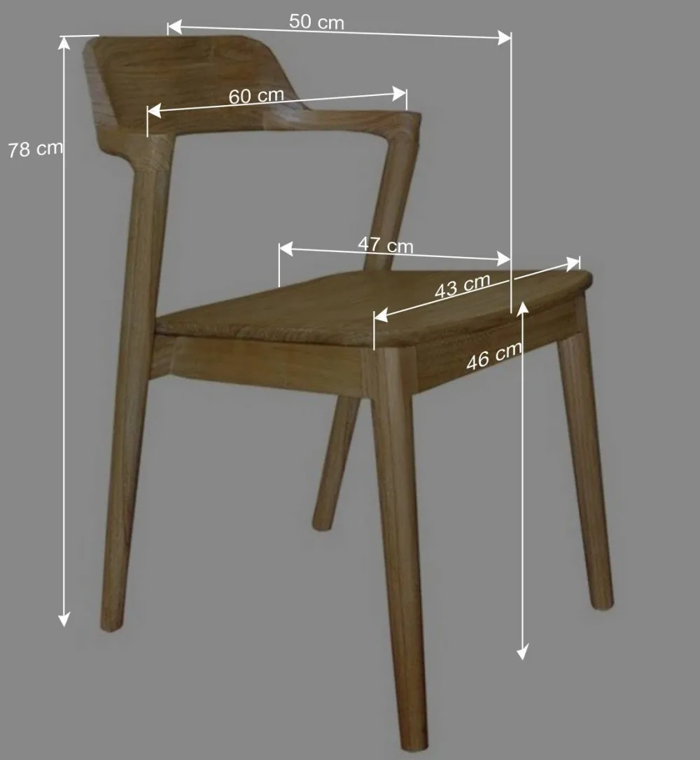 Wohnen Design Stuhl aus Sungkai Holz - Bottaro