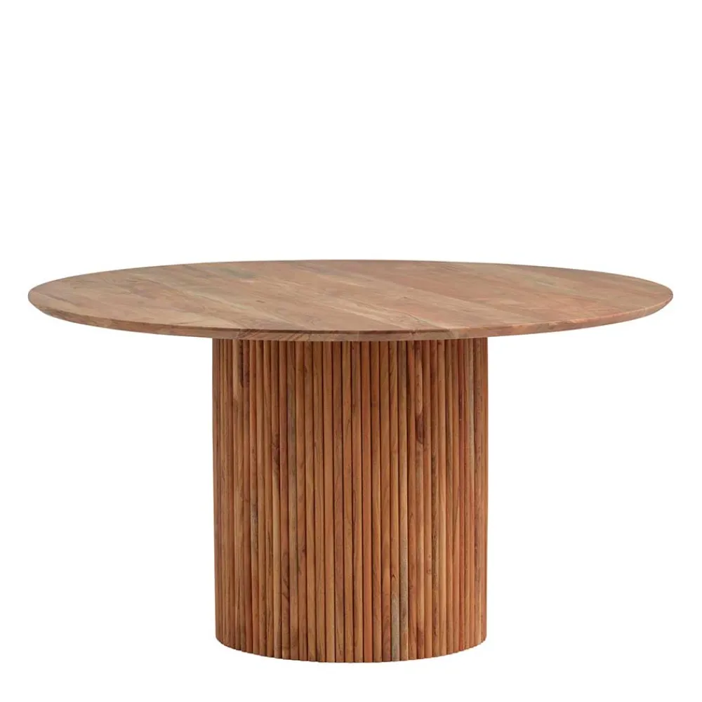 Wohnen Design Säulentisch aus Akazie Massivholz - Vespania