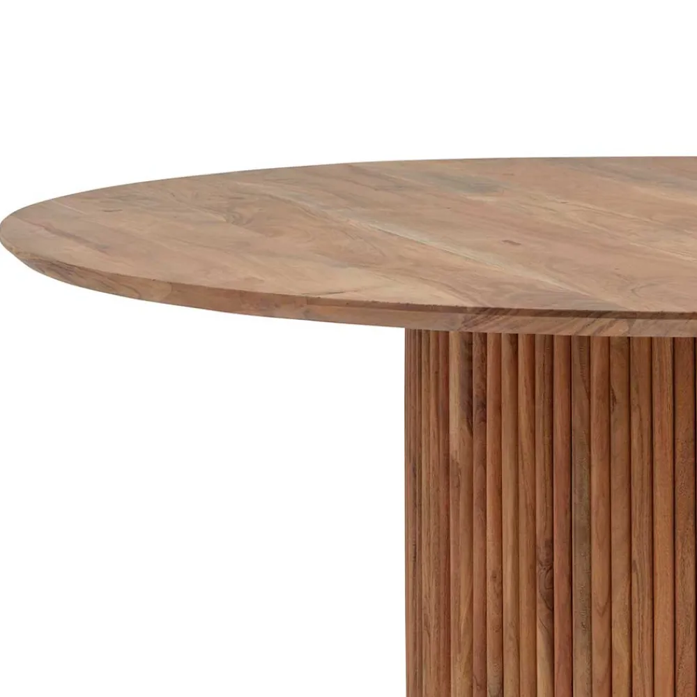 Wohnen Design Säulentisch aus Akazie Massivholz - Vespania