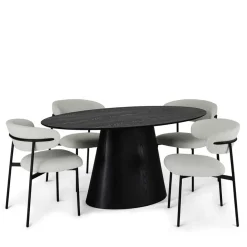 Wohnen Skandinavische Möbel|Küchen-Essgruppen*Design Tischgruppe modern - Vuschea (fünfteilig)