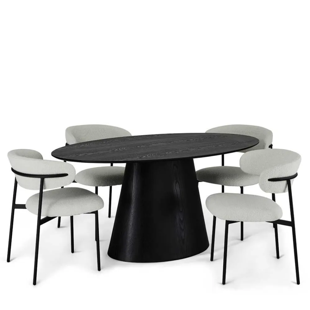 Wohnen Skandinavische Möbel|Küchen-Essgruppen*Design Tischgruppe modern - Vuschea (fünfteilig)