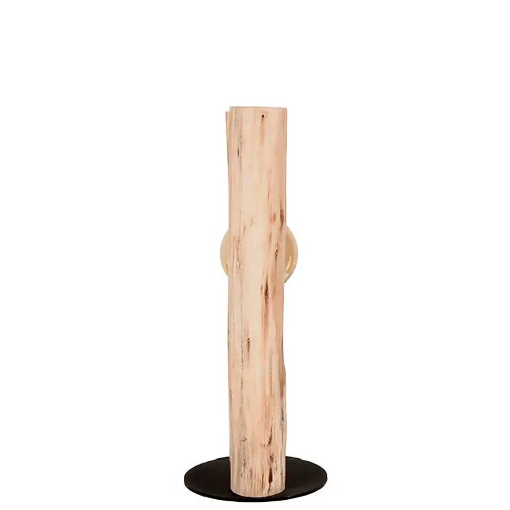 Wohnen Design Tischleuchte aus Mangobaum Massivholz - Tanky