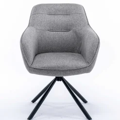 Wohnen Design Tischsessel drehbar in Grau - Fiorenca (2er Set)