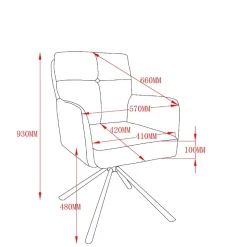 Wohnen Küchenstühle|Esszimmerstühle*Design Tischsessel in Grau - drehbar - Portland S (2er Set)
