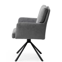 Wohnen Küchenstühle|Esszimmerstühle*Design Tischsessel in Grau - drehbar - Portland S (2er Set)