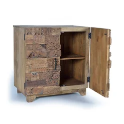 Wohnen Sideboards & Kommoden|Orientalische Möbel*Design Türen-Kommode aus Mangoholz rustikal - Lacid