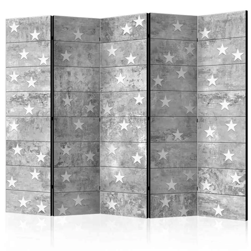 Wohnen Design Trennwand Weiße Sterne & Beton - Still