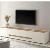 Wohnen Design TV Board in Weiß & Wildeiche Optik - Nonessia