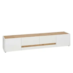 Wohnen Design TV Board in Weiß & Wildeiche Optik - Nonessia