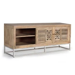 Wohnen Design TV Lowboard aus Mangobaum Massivholz - Valuta