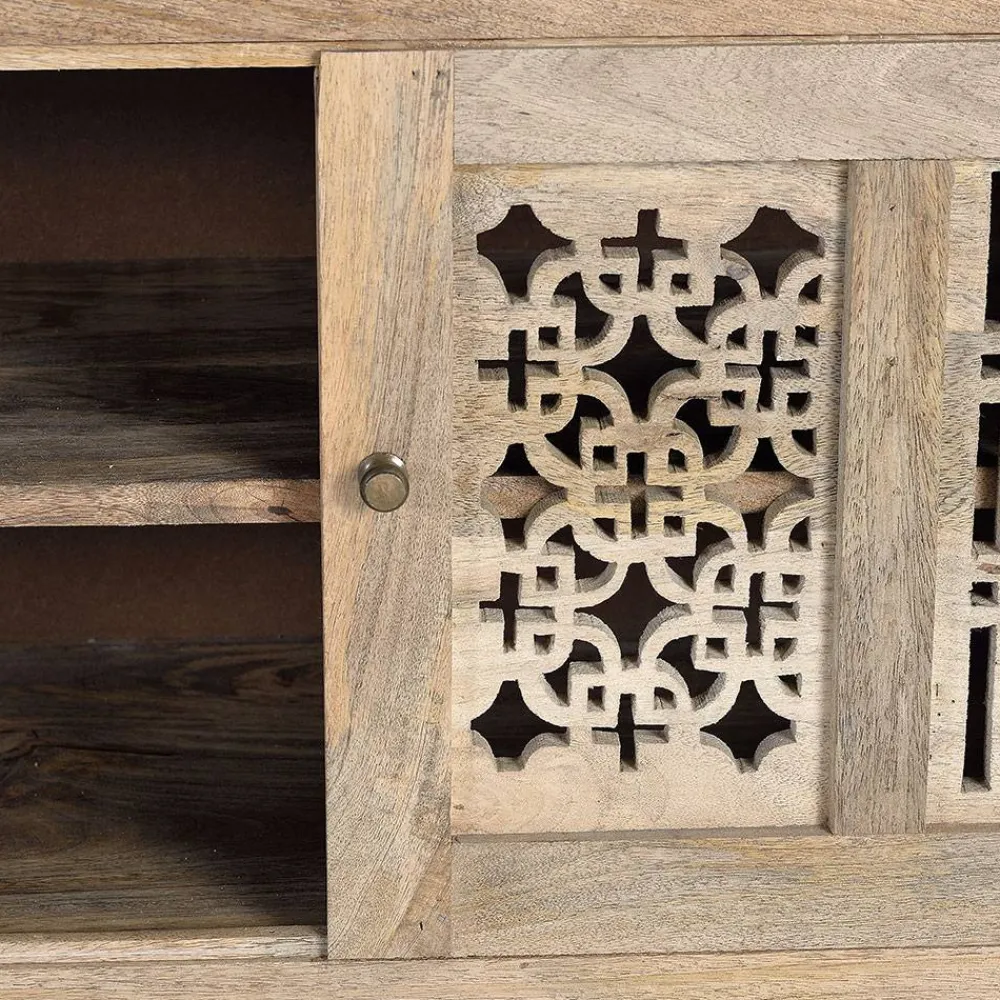 Wohnen Design TV Lowboard aus Mangobaum Massivholz - Valuta