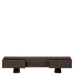 Wohnen Design TV Lowboard aus Mangoholz in Walnuss Braun - Glancossa