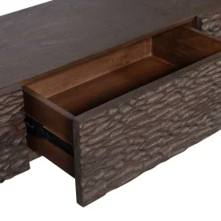 Wohnen Design TV Lowboard aus Mangoholz in Walnuss Braun - Glancossa