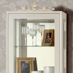 Wohnen Designermöbel|Italienische Möbel*Design TV Wand in Weiß & Gold - Valganios (vierteilig)