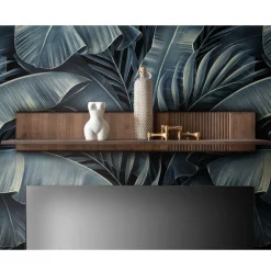 Wohnen Design Wandboard in Braun geölt - Malawi