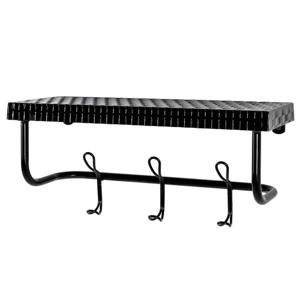 Wohnen Garderoben|Garderoben*Design Wandgarderobe aus Metall in Schwarz - National