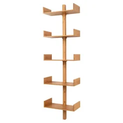 Wohnen Design Wandregal aus Bambus in Natur - Rasfera