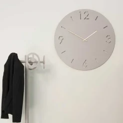 Wohnen Design Wanduhr in Taupe - Cardini