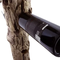 Wohnen Design Weinregal aus Holzstamm Teak massiv - Teako