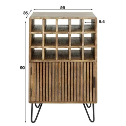 Wohnen Design Weinschrank mit 15 Flaschenfächern - Baina