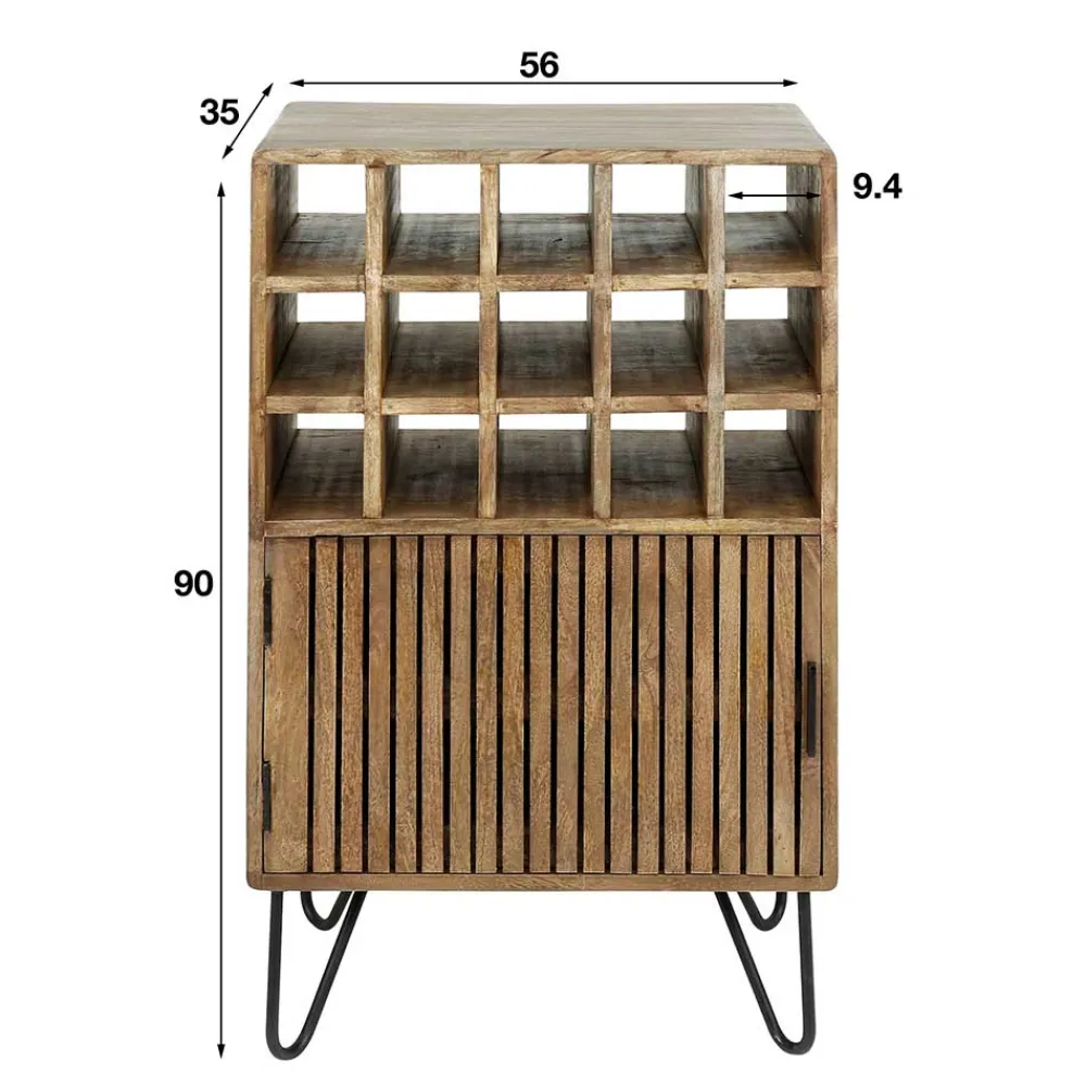 Wohnen Design Weinschrank mit 15 Flaschenfächern - Baina