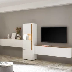 Wohnen Design Wohnwand 350 cm breit - Nonessia I (dreiteilig)