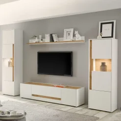 Wohnen Design Wohnwand 270 cm breit - Nonessia (vierteilig)