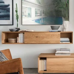 Wohnen Wohnwände|Wohnwand*Design Wohnwand aus Massivholz - Sinta (dreiteilig)