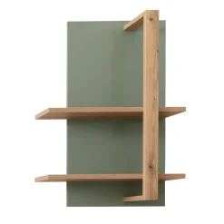 Wohnen Wohnwände|Wohnwand*Design Wohnwand in Graugrün und Eiche - Kwin (dreiteilig)