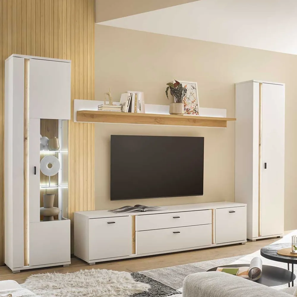 Wohnen Design Wohnwand Möbelset - Racelyn (vierteilig)