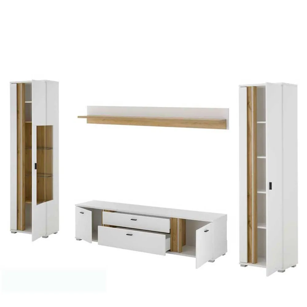 Wohnen Design Wohnwand Möbelset - Racelyn (vierteilig)