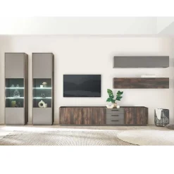Wohnen Wohnwände|Wohnwand*Design Wohnwandmöbel Set - Mundo (fünfteilig)