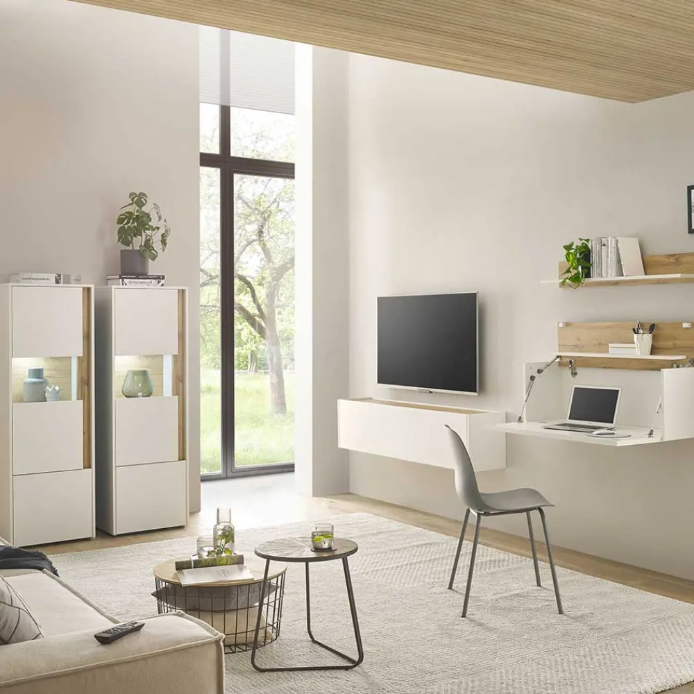 Wohnen Wohnzimmerschränke*Design Wohnzimmer Möbel-Kombination - Nonessia (fünfteilig)