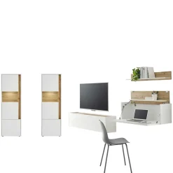 Wohnen Wohnzimmerschränke*Design Wohnzimmer Möbel-Kombination - Nonessia (fünfteilig)