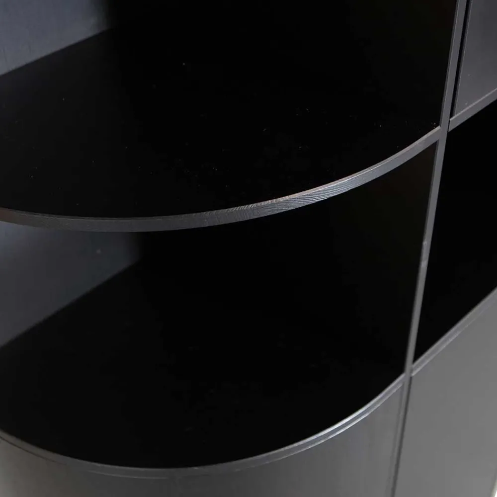 Wohnen Design Wohnzimmerschrank links abgerundet - Niwidus