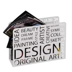 Wohnen Design Zeitungsständer Agneta in Weiß