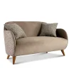 Wohnen Sofas|Sofa*Design Zweisitzer in Beige und Hellbraun - Maria