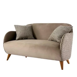 Wohnen Sofas|Sofa*Design Zweisitzer in Beige und Hellbraun - Maria