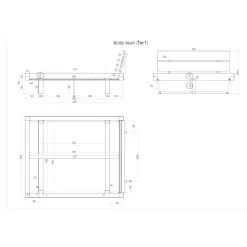 Wohnen Graue Möbel|Naturholzmöbel*Design-Balkenbett mit Polsterkopfteil - Kalastania