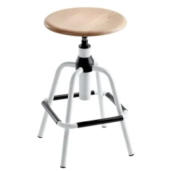 Wohnen Bürostühle*Designbarhocker mit Holzsitz rund - Spring