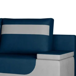 Wohnen Schlafsofas*Design-Bettcouch in Dunkelblau und Hellgrau - Brooks