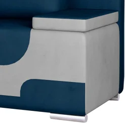 Wohnen Schlafsofas*Design-Bettcouch in Dunkelblau und Hellgrau - Brooks