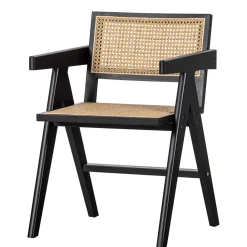 Wohnen Rattanmöbel*Designer Armlehnenstuhl aus Rattan Wiener Geflecht - Leano